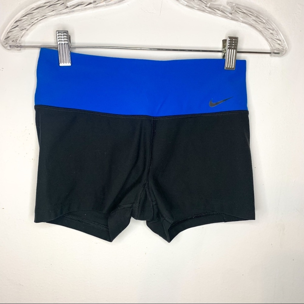 Nike Shorts Dri Fit Activewear Black/Blue Running Athleisure Women’s XS